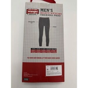 Wrangler Workwear Men's Heavyweight Thermal Pants XL Black Base Layer NEW.  3876